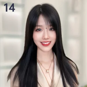 B14款 八字刘海长直发